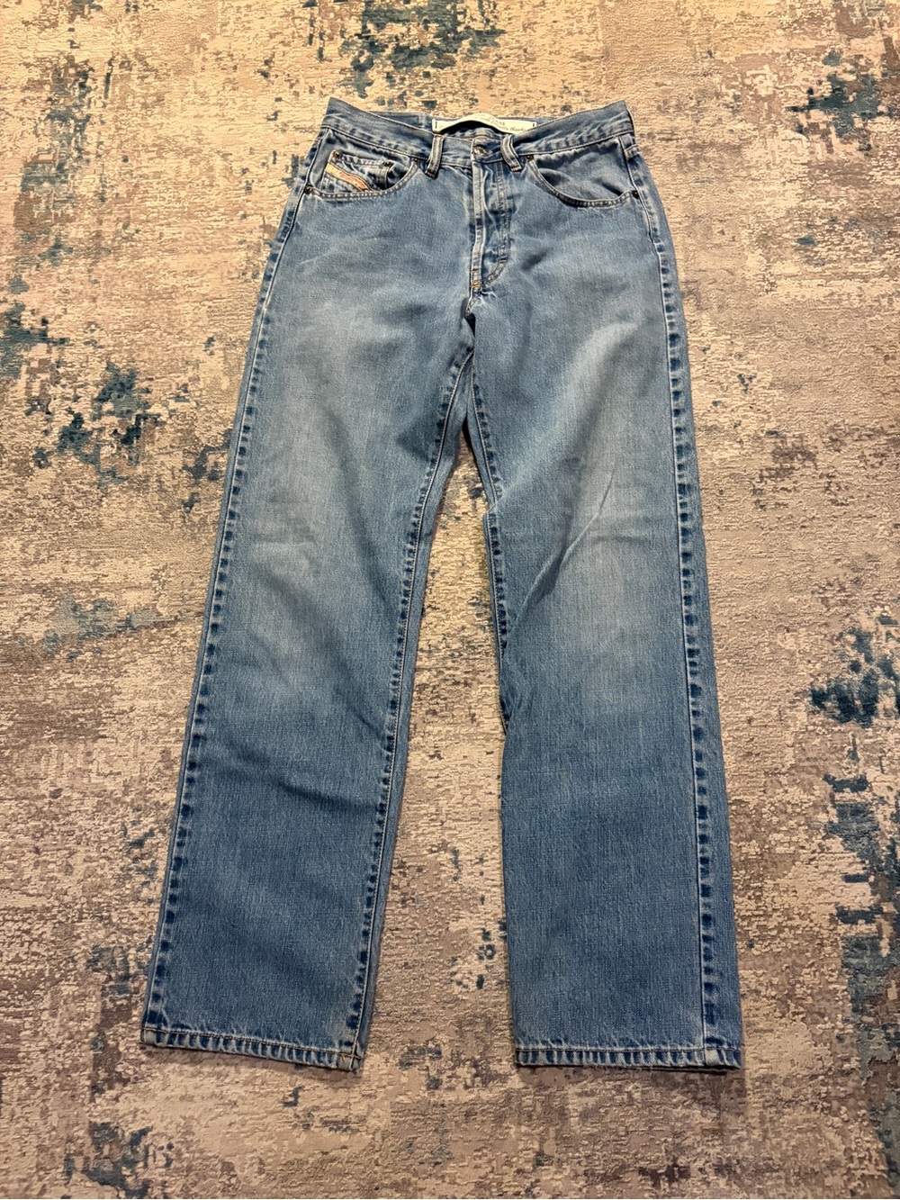 Diesel Light Blue Straight-Leg Men’s Jeans Made in Italy